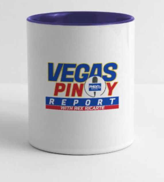 Vegas Pinoy Report WITH REX RICARTE Contrast Coffee Mug - Image 5
