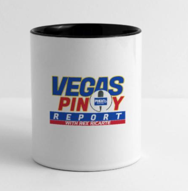 Vegas Pinoy Report WITH REX RICARTE Contrast Coffee Mug - Image 2