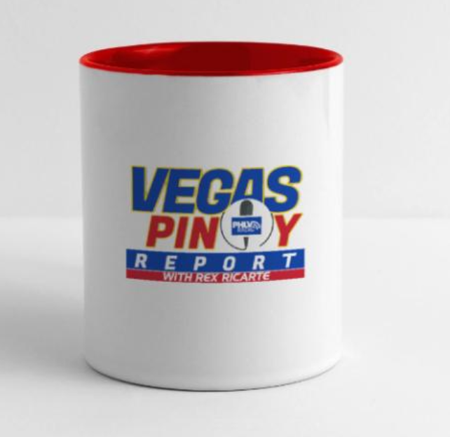 Vegas Pinoy Report WITH REX RICARTE Contrast Coffee Mug - Image 1